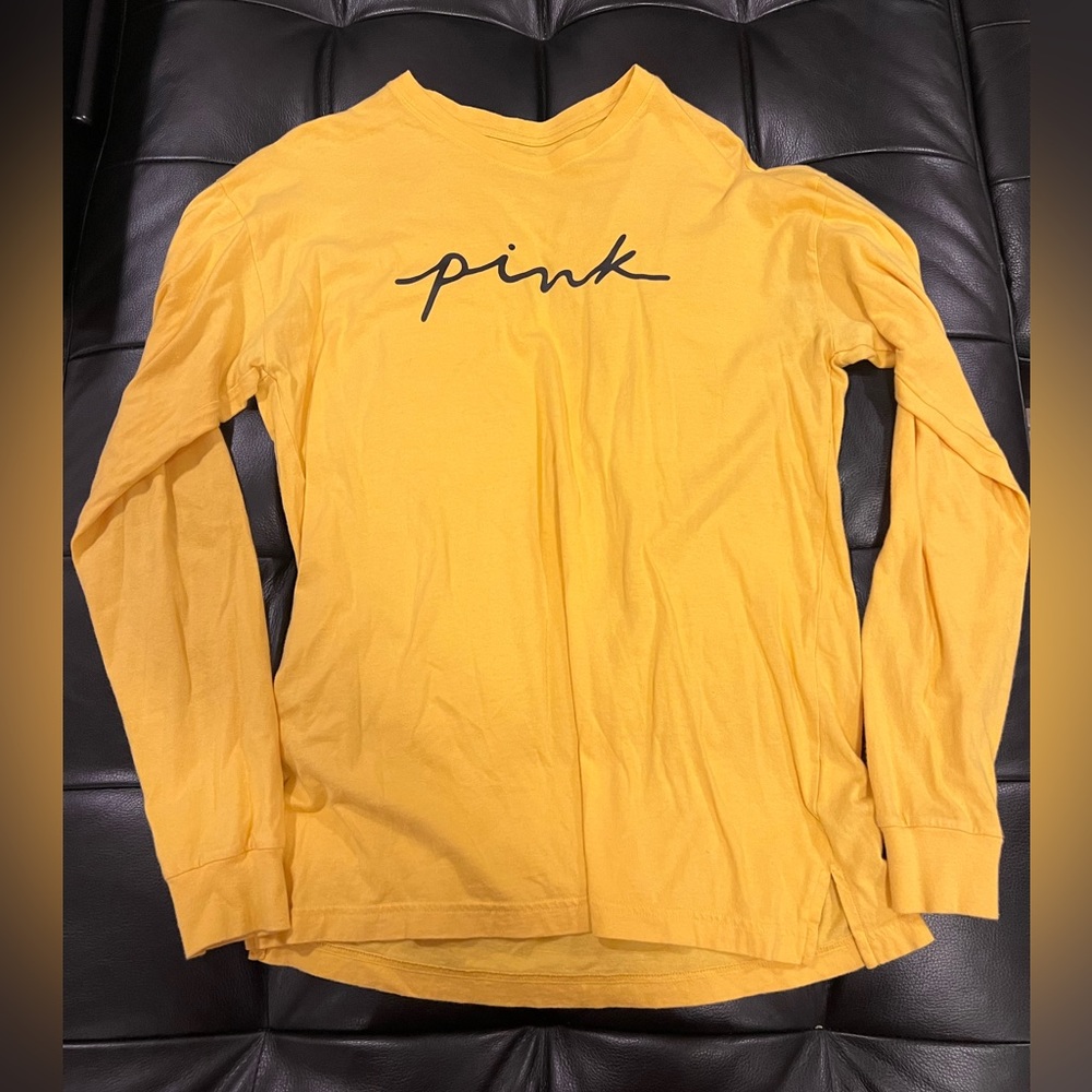 Yellow pink long sleeve shirt size xs